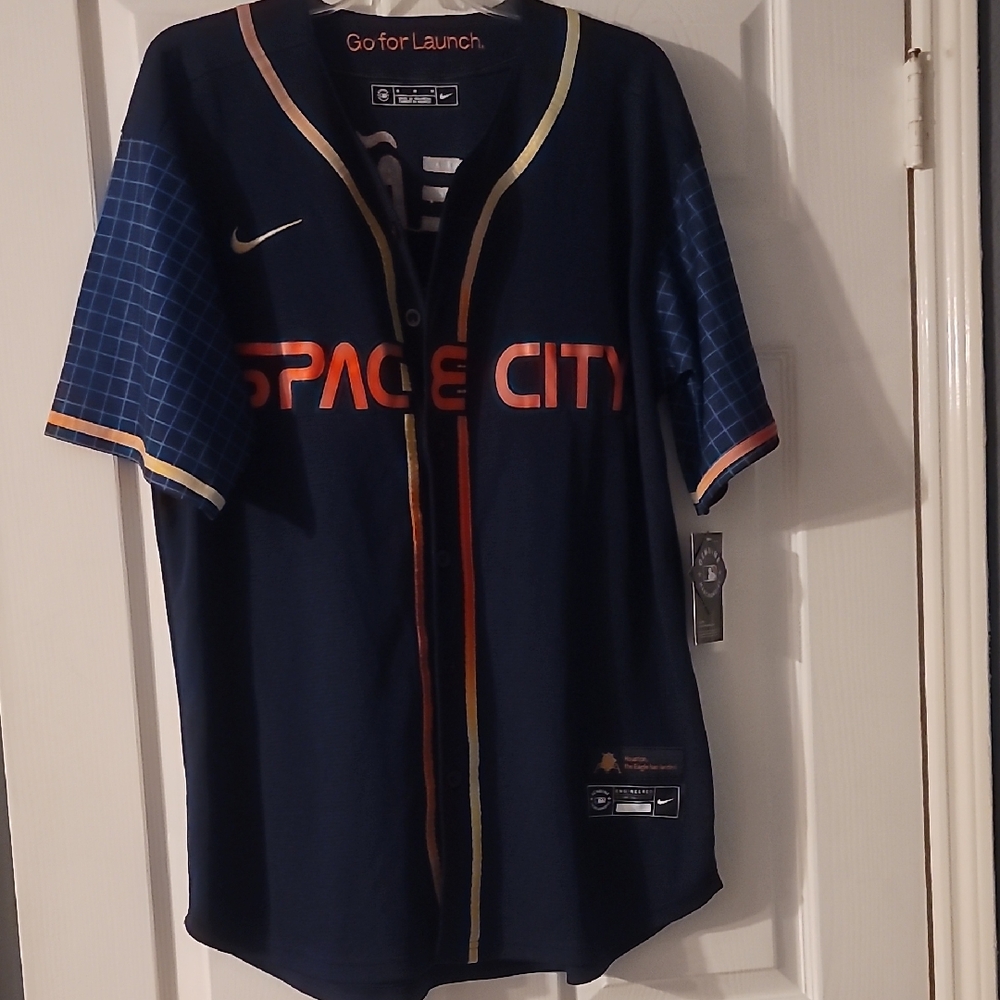 Nike Space City Navy Baseball Jersey - Astros Peña